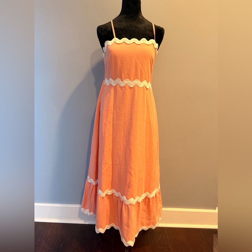 A-Line Midi Ruffle Dress